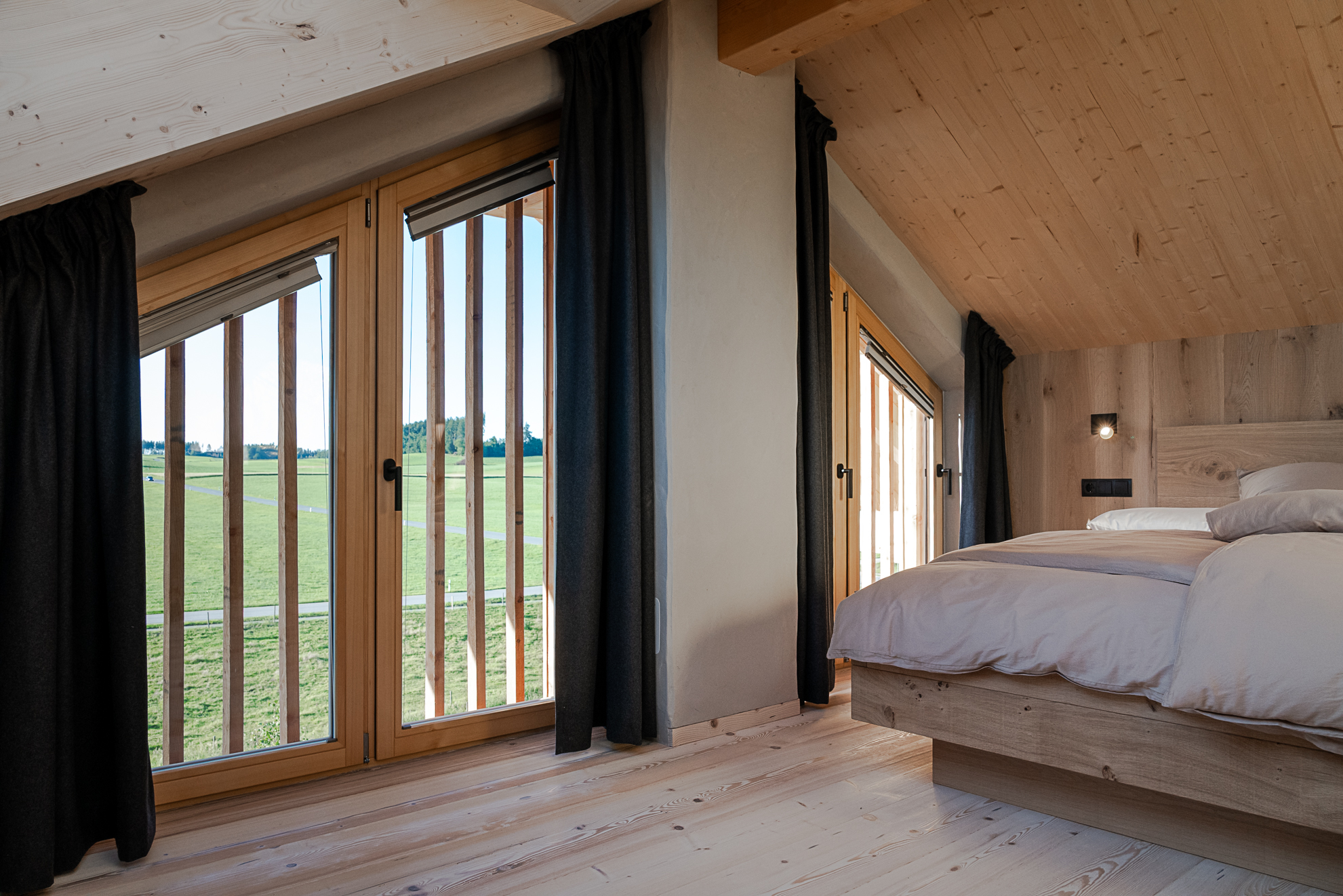 WOLFEICHERHOF Schlafzimmer Ausblick