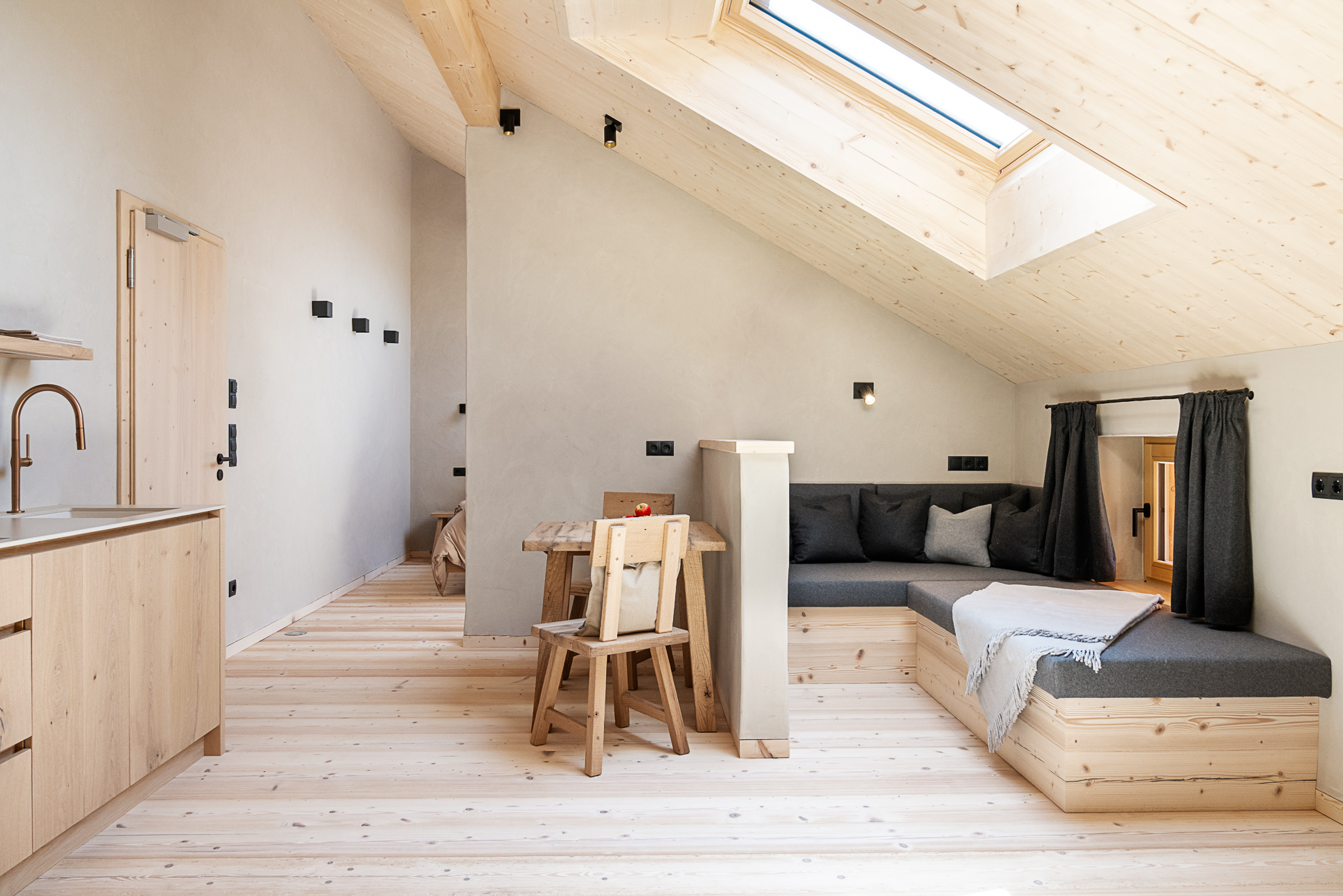 Apartment sechs Wohnen und Essen